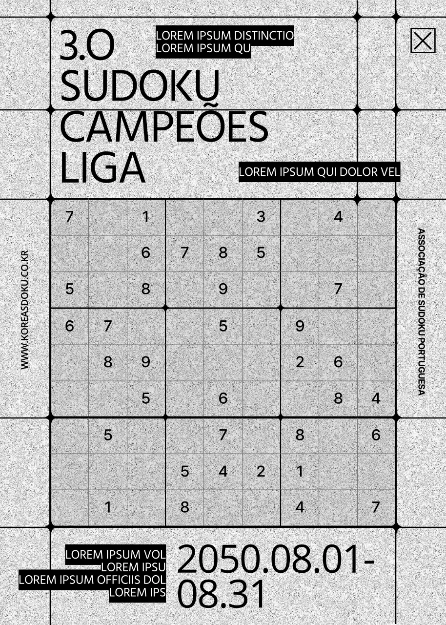Guia da Liga dos Campeões de Sudoku em ruído cinzento