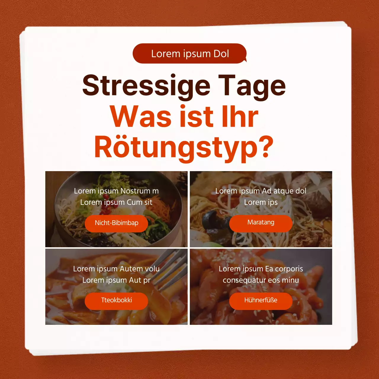 Pikante rote KarteNeues Design