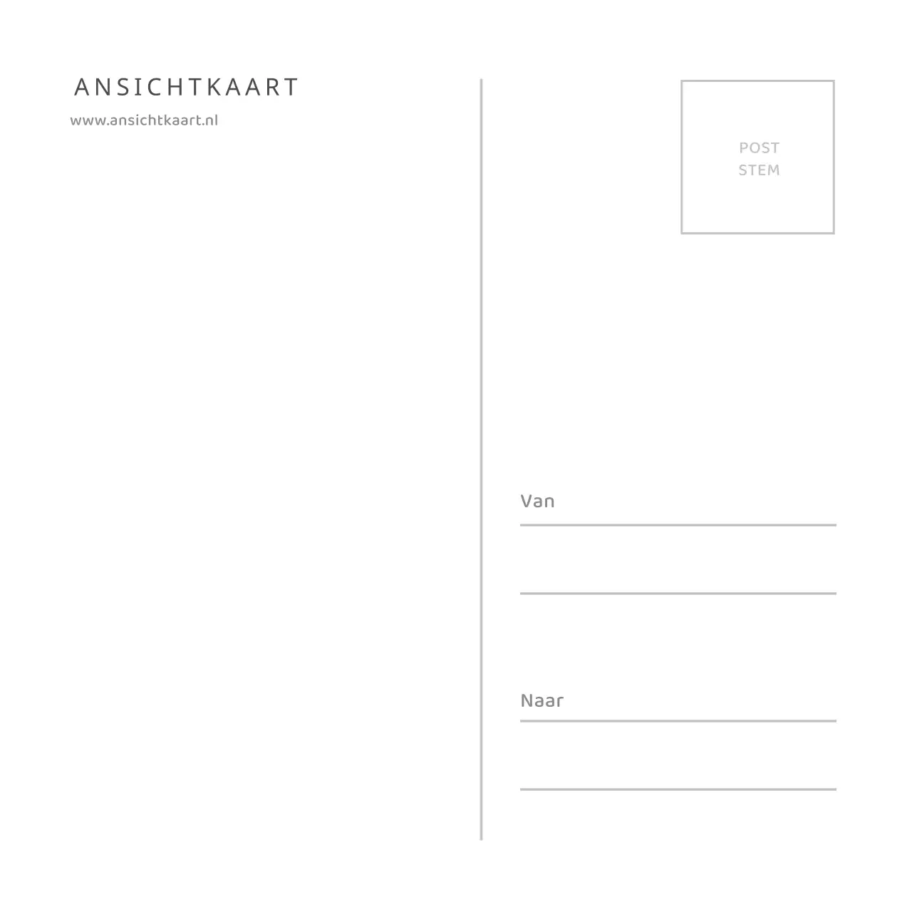 Eenvoudige ansichtkaart met foto