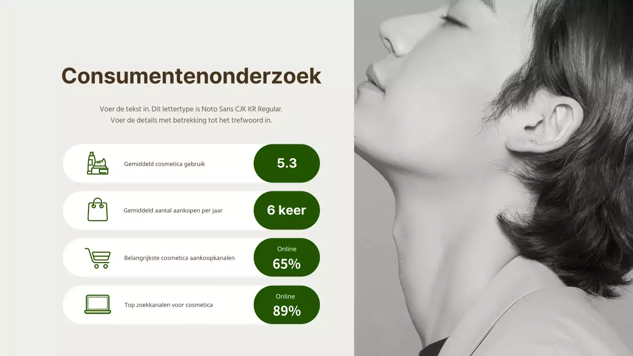 Cosmetisch productvoorstel voor mannen in bruin en groen