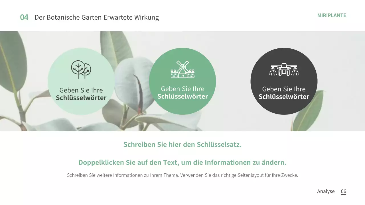 Grünes & weißes thema pflanzen Vorlage