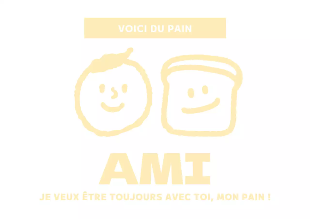 Design épuré d'une boulangerie avec un mignon humain jaune et une illustration de pain