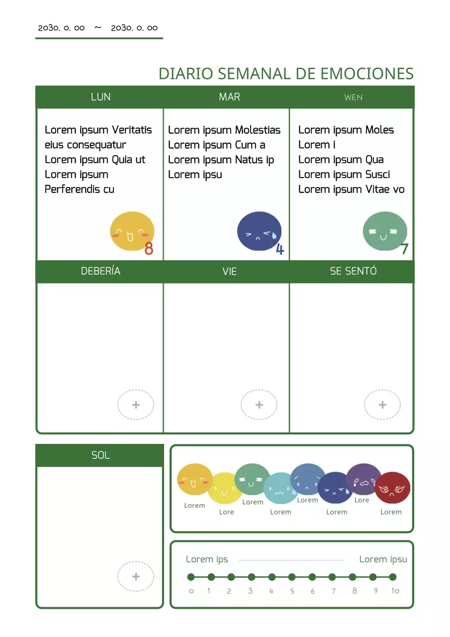 El sencillo diario semanal de emociones de Greenpoint