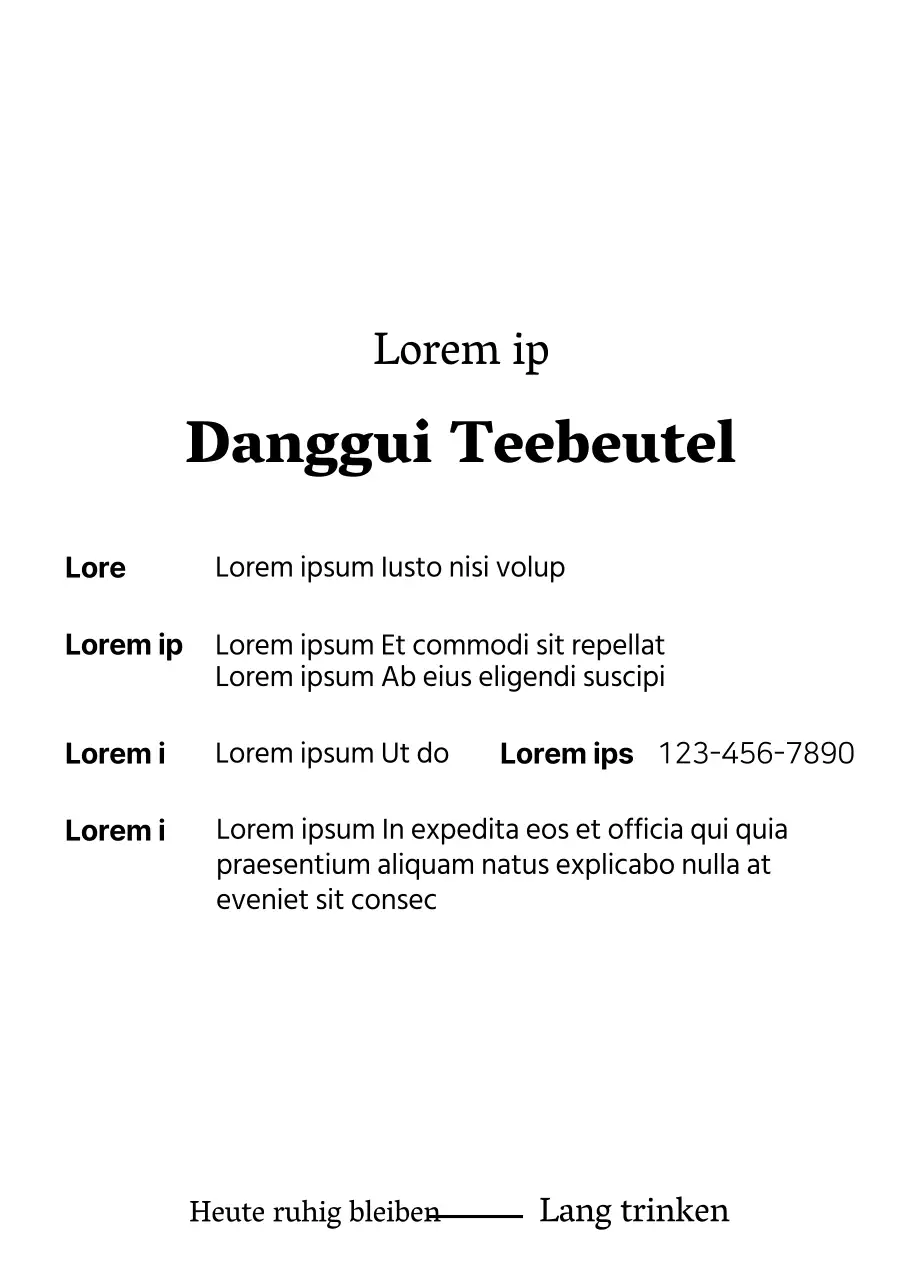 Sentimentale traditionelle Danggui-Teebeutel