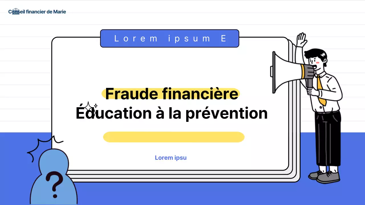 Formation à la prévention de la fraude financière pour les adultes d'âge moyen en bleu