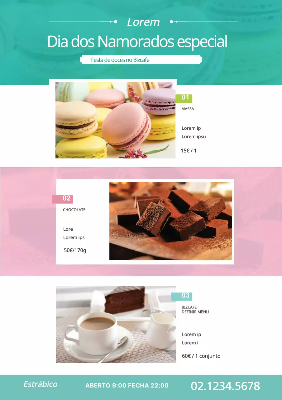 Promova o seu menu de sobremesas de macaron para o Dia dos Namorados