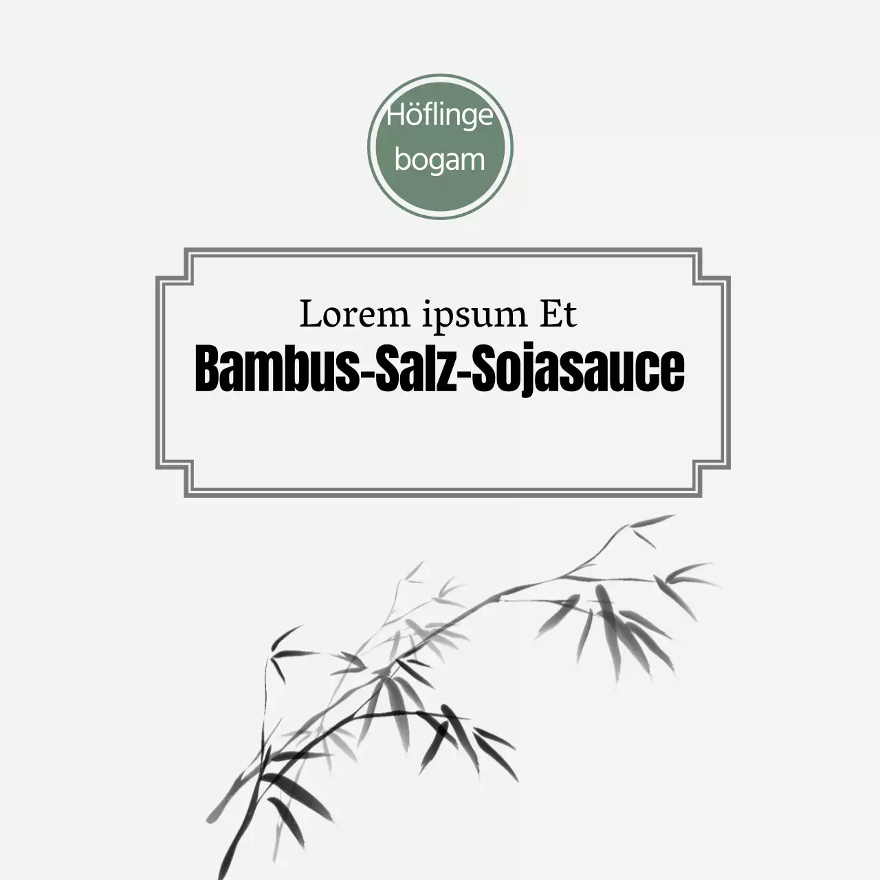 Bambus-Saucenetikett-Aufkleber