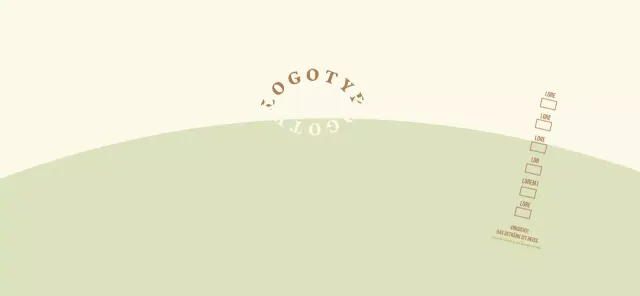 Einfaches Konzept Logotyp in hellgrün und hellgelb für ein Cafe