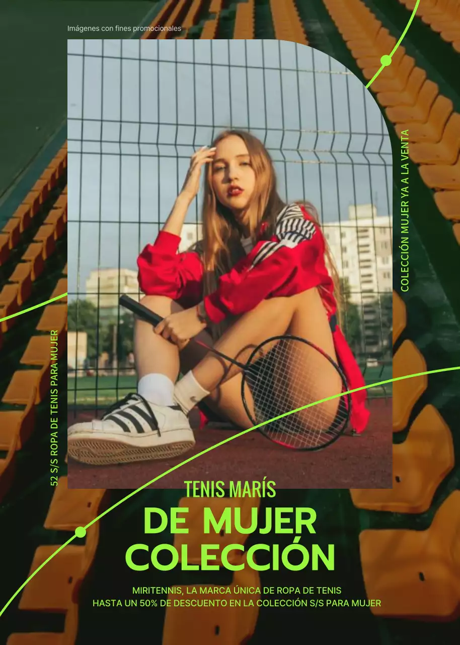 Ahorra en ropa de tenis de moda en rojo y verde