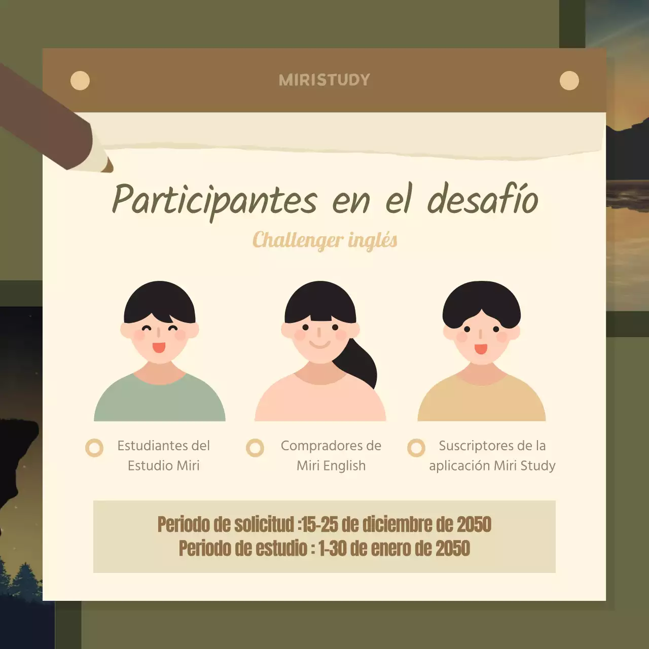 Reto de Hábitos Ingleses de Año Nuevo en Marrón y Verde