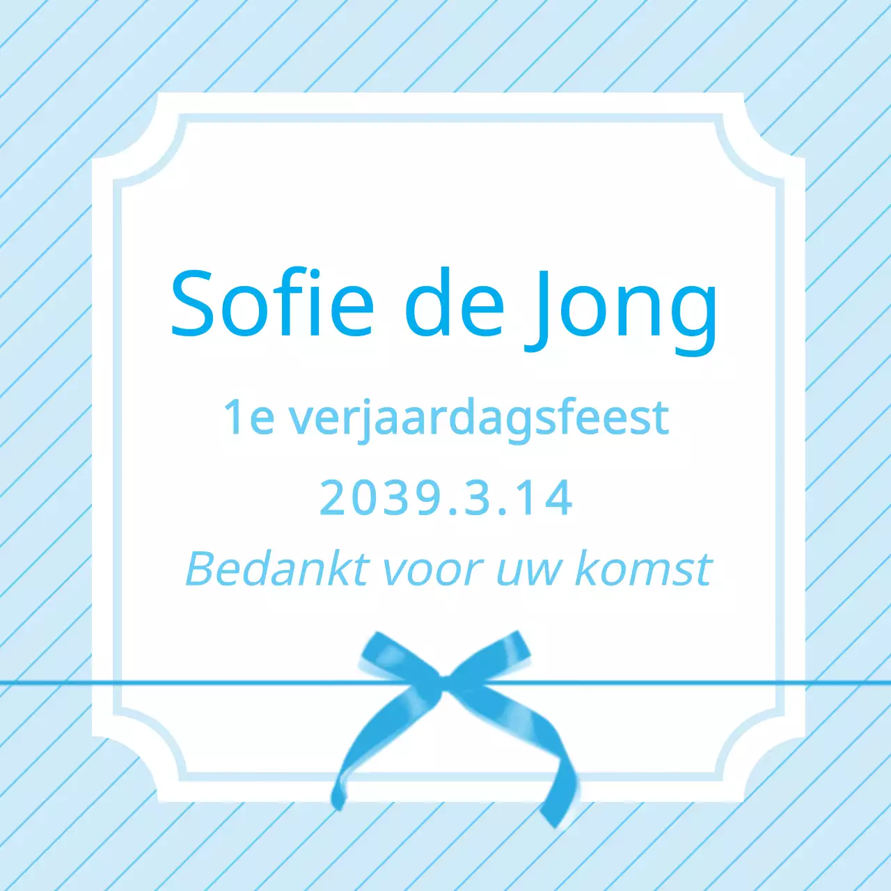 Eerste verjaardagsfeest