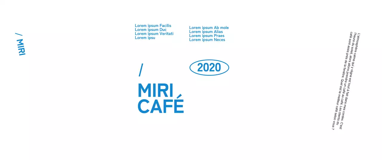 Faites la promotion de votre café dans un texte bleu et propre