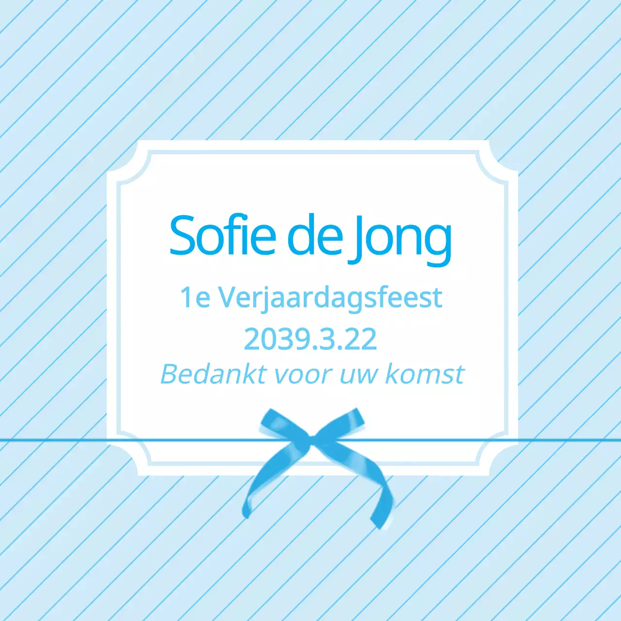 Eerste verjaardagsfeest