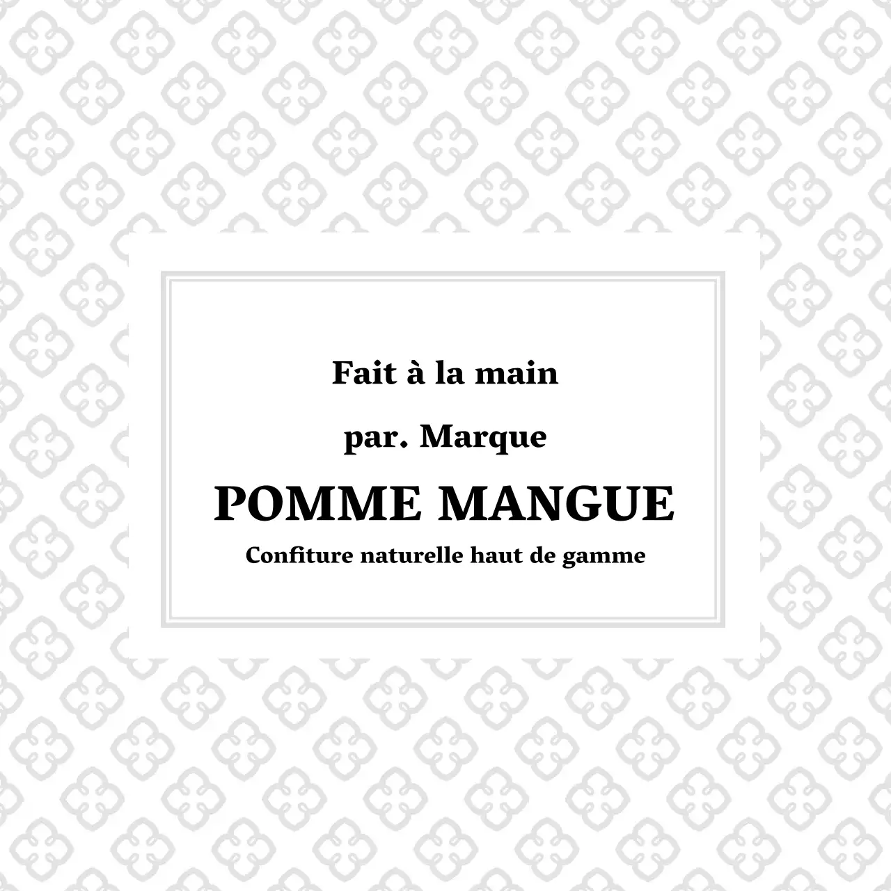 Étiquette de confiture de pommes et de mangues