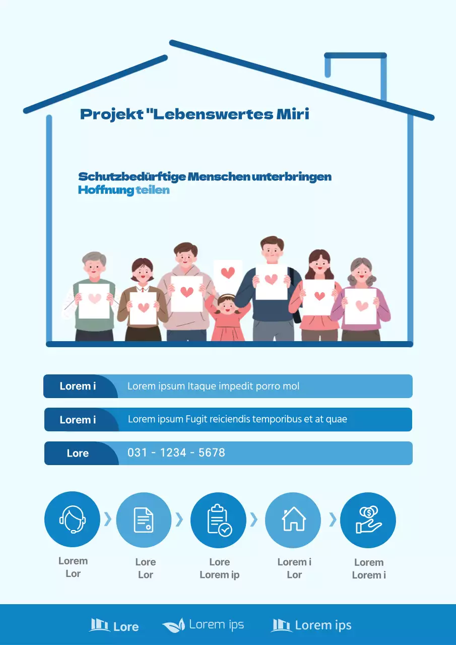 Hellblaues und blaues Wohlfahrtsprogramm - Hoffnung für Benachteiligte