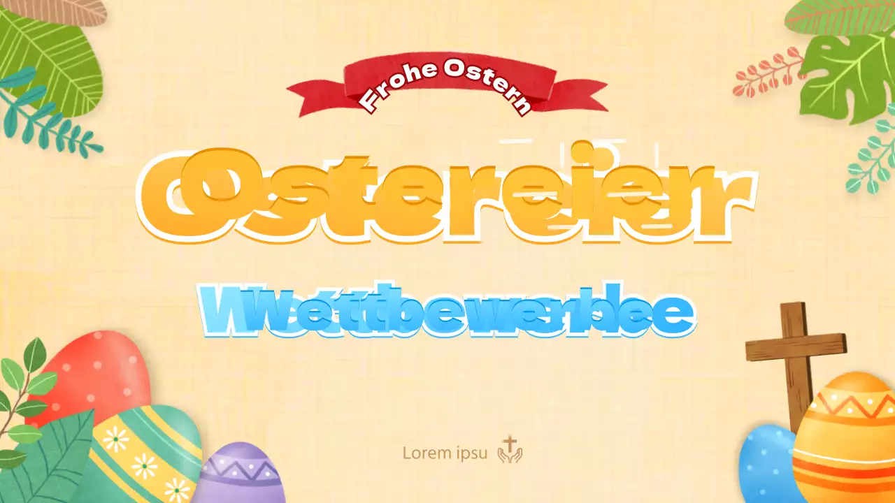 Süße Ostereier in gelb und hellblauSüße Ostereier in gelb und hellblauOstereierwettbewerb in gelb und hellblau