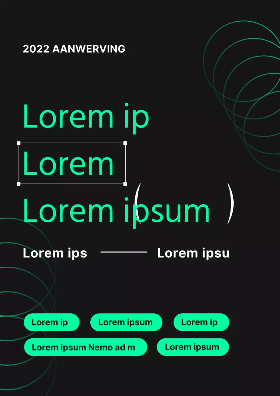 Geometrische vacatures in neongroen