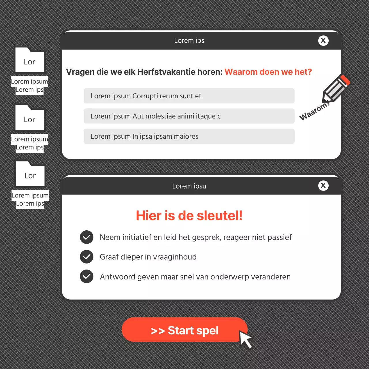 Donkergrijze en oranje game-formaat Obon-vakantiekaartNieuws