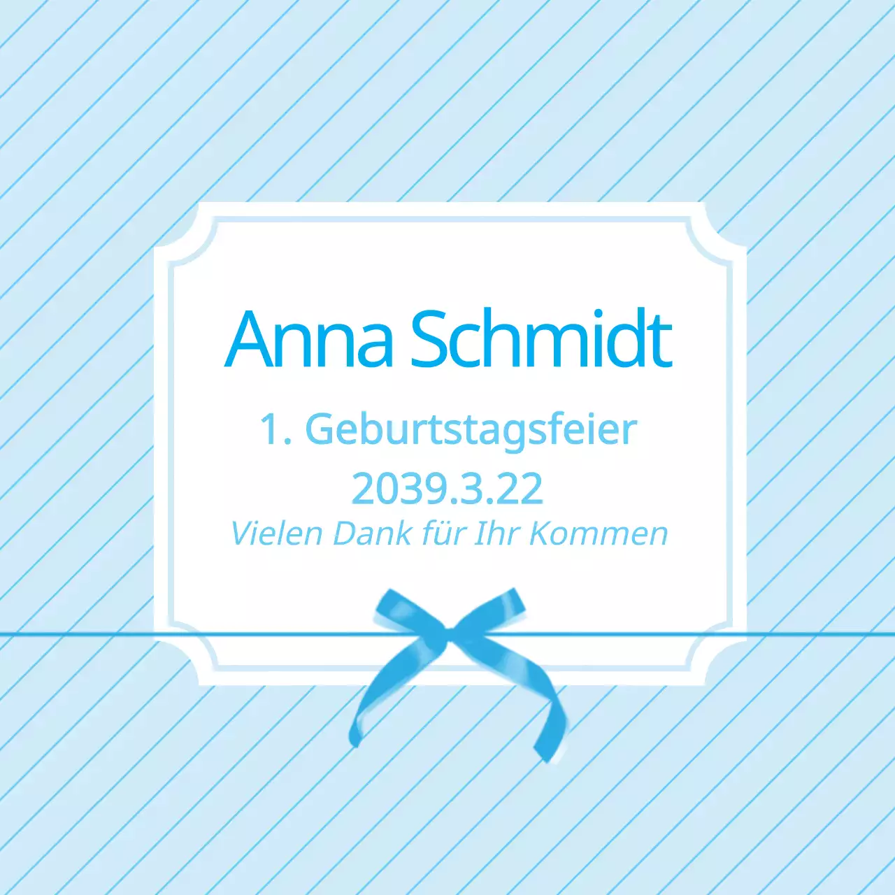 Erste Geburtstagsfeier