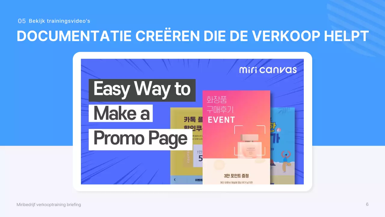 Training voor verkopers met blauwe, driedimensionale vormen