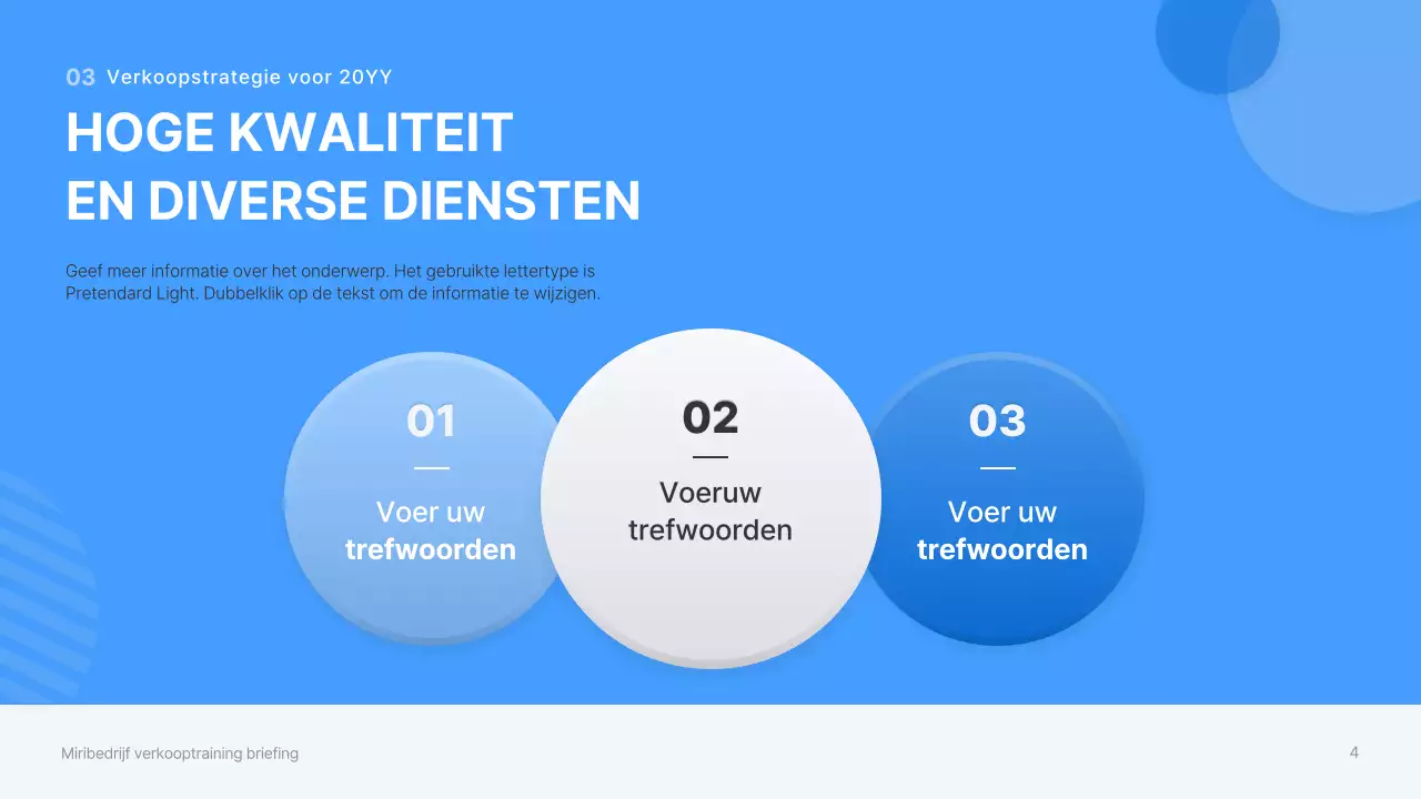 Training voor verkopers met blauwe, driedimensionale vormen