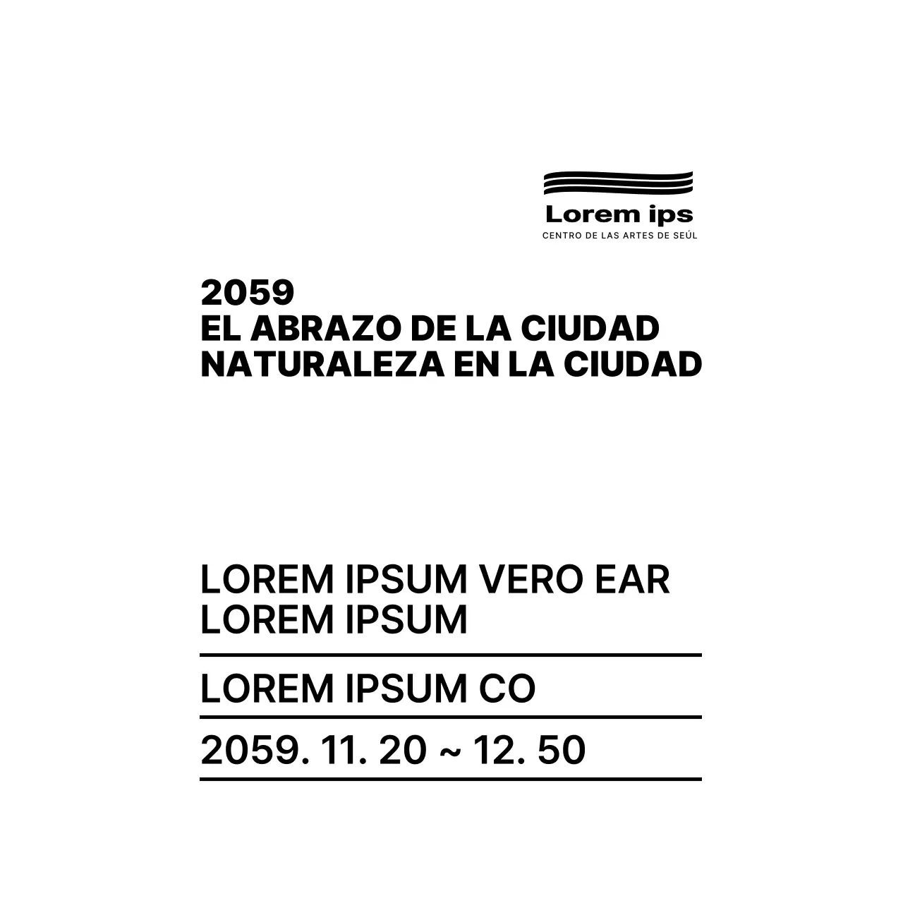 Estilo de maquetación de texto negro y sencillo Guía informativa de la exposición fotográfica