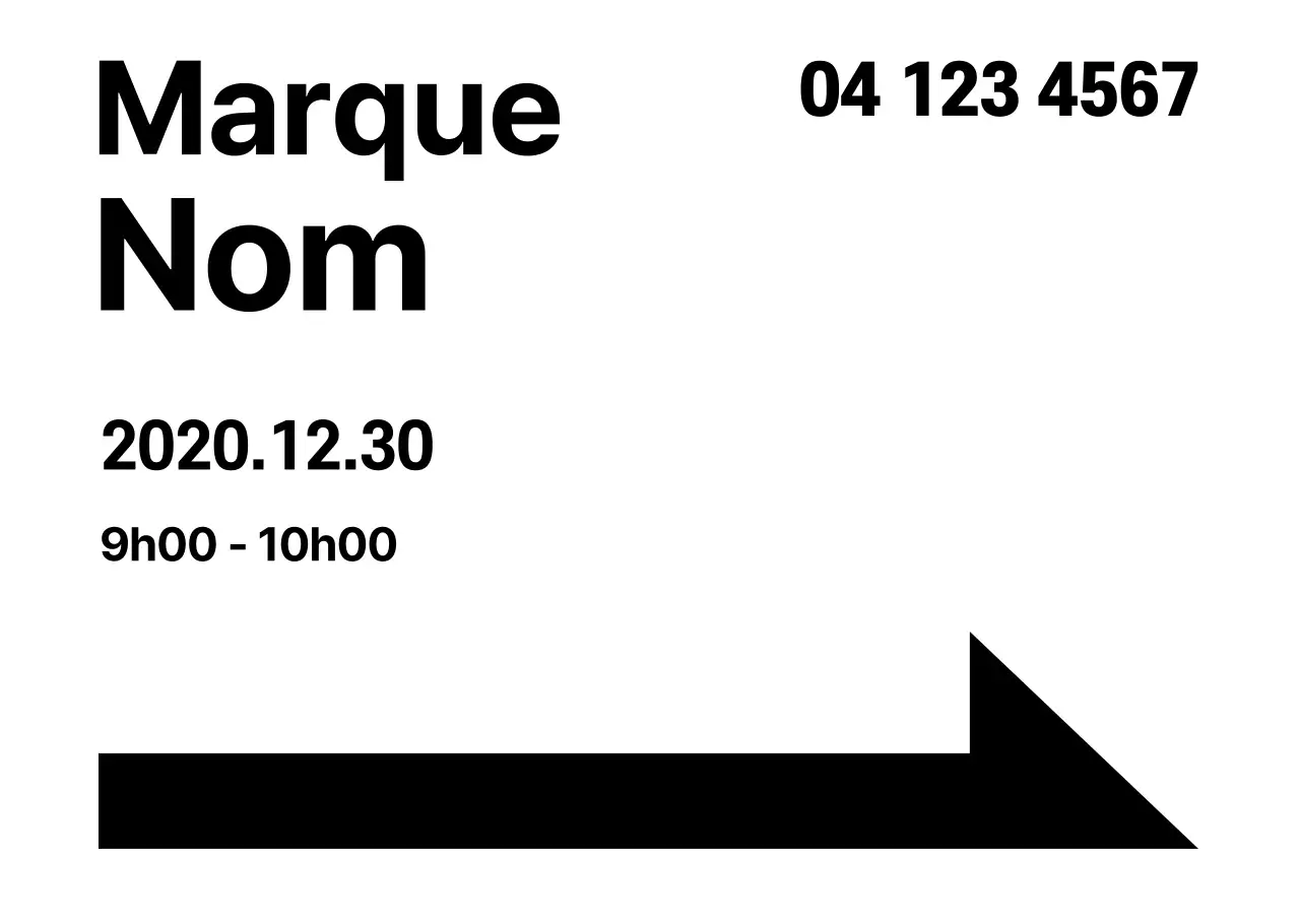 Panneaux directionnels simples en noir