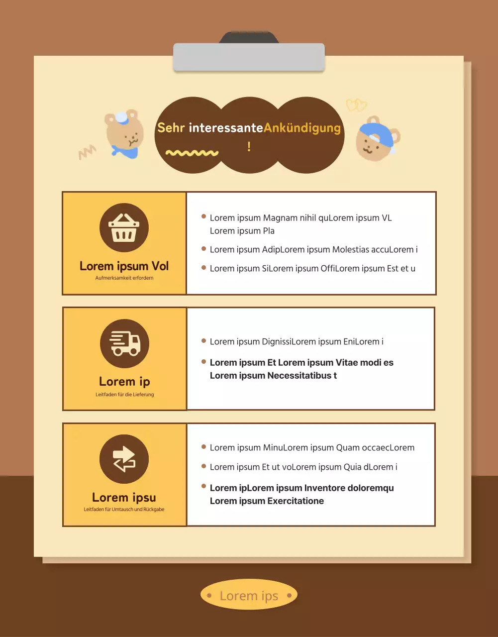 Zufällige Schachtel mit niedlichem Daku-Briefpapier in Beige und Braun