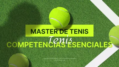 Presentación del concepto de pista de tenis verde movimientos especiales de tenis