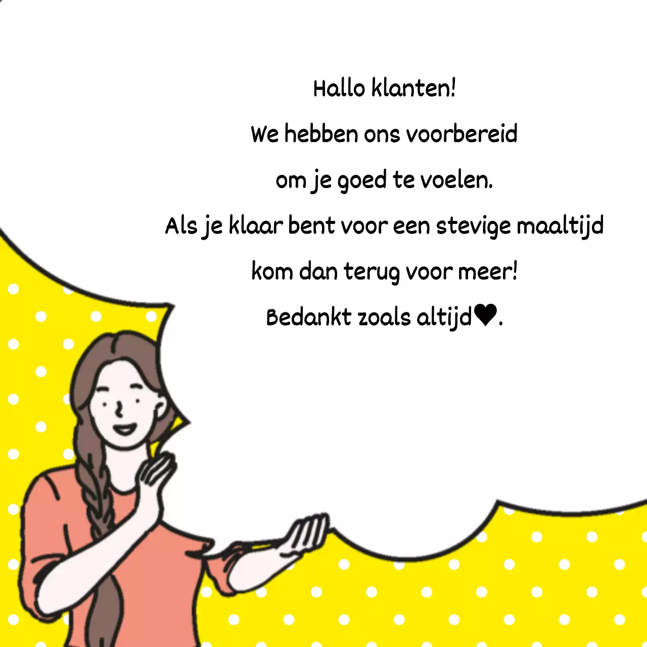 Bedanksticker voor levering