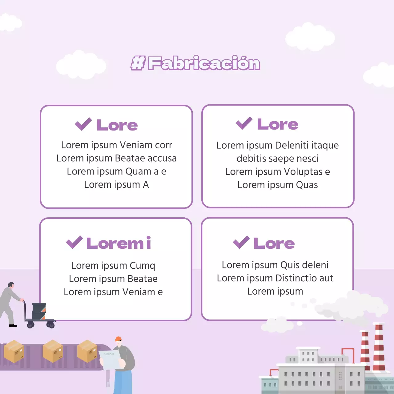 Diseño de tarjeta de descripción de trabajo en tonos pastel