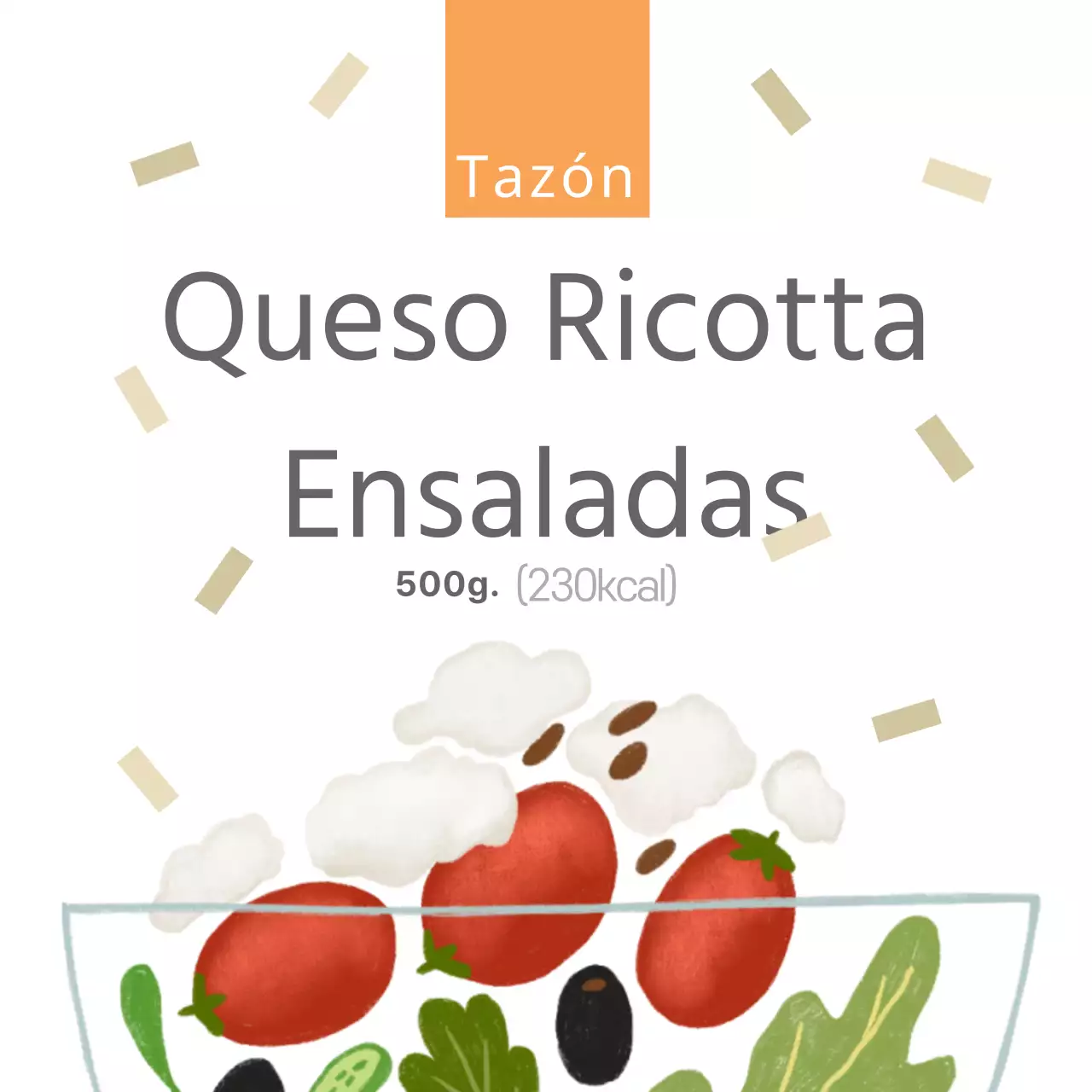 Ensalada de ricotta y queso