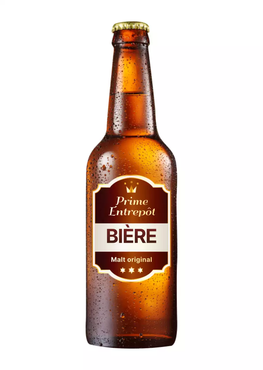 Promouvoir la bière et les boissons en bouteille en or et en marron