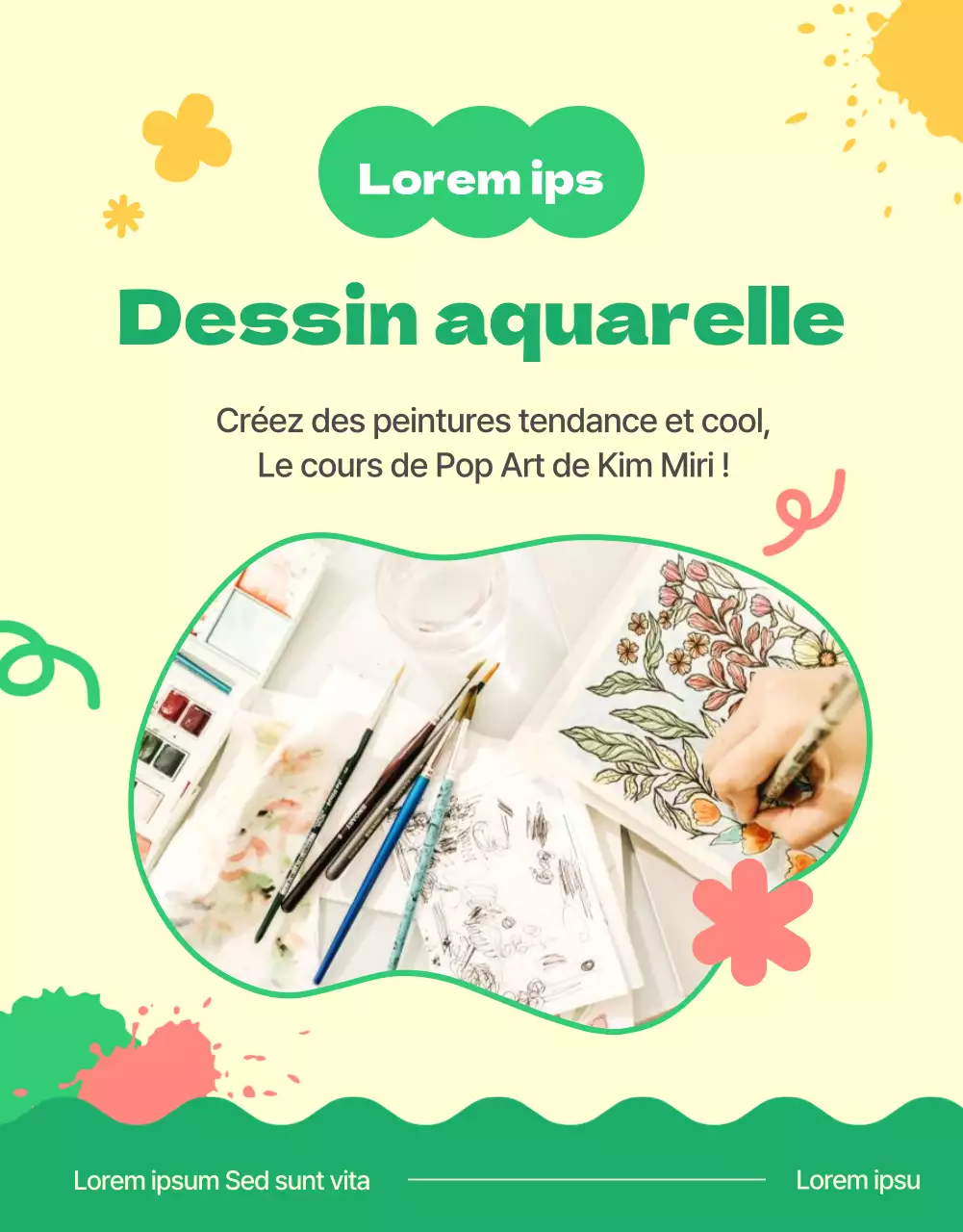 Harmonie jaune et verte leçon de détail