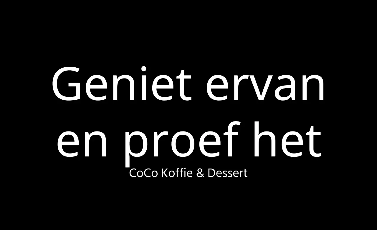 Geniet ervan