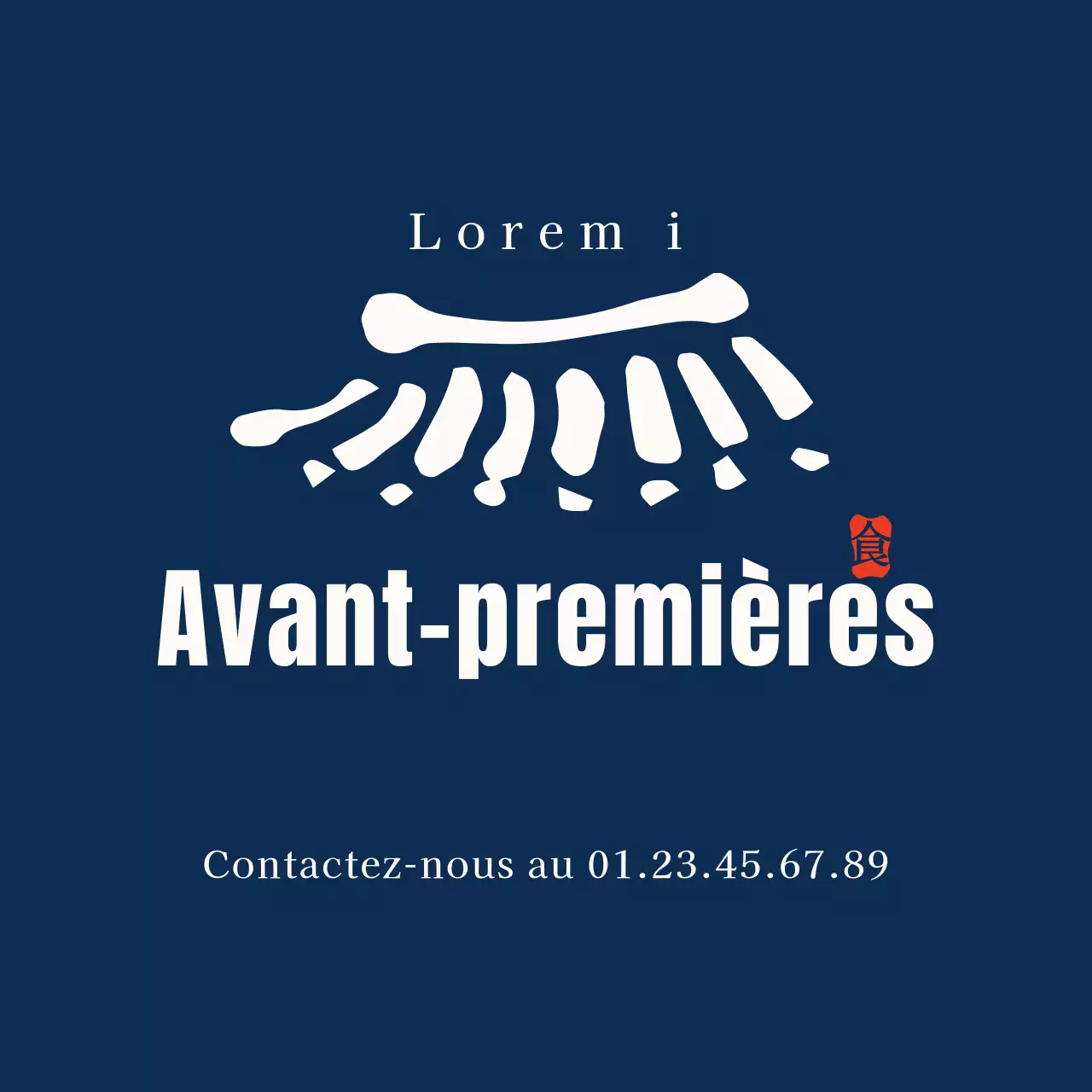 Autocollant bleu marine pour charcuterie