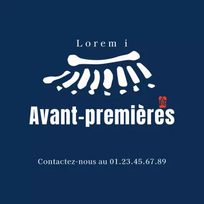 Autocollant bleu marine pour charcuterie