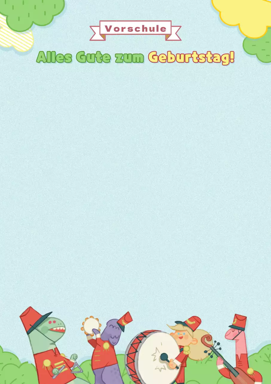 Grün und gelb Wald Illustration Feier