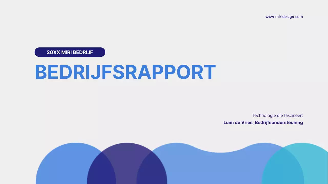 Blauw & grijs presentatiesjabloon