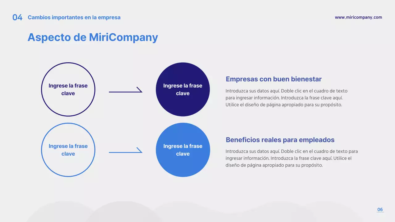 Plantilla de presentación azul y gris