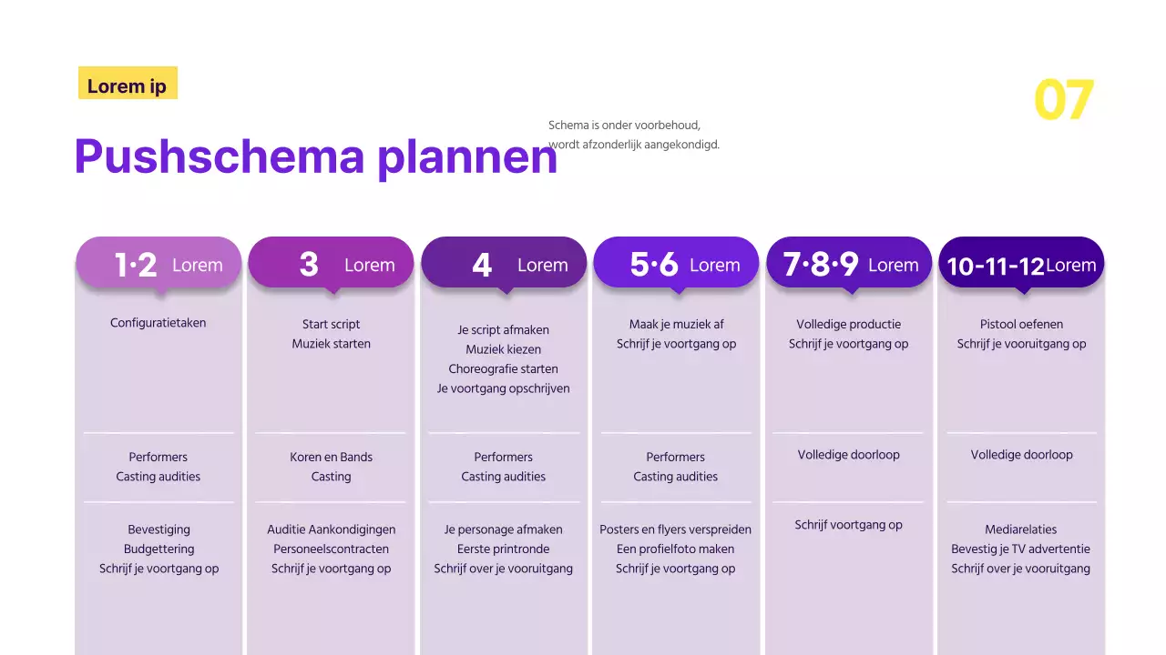 Creatief muzikaal voorstel met paarse achtergrond en ster versieringen