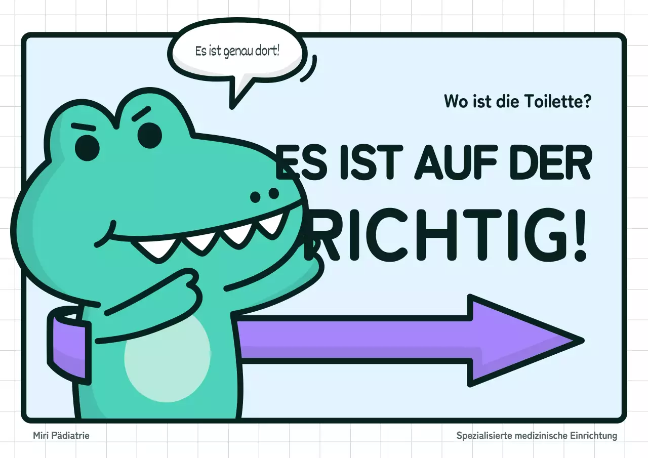 Informationen zur Einrichtung mit einem niedlichen grünen Charakterkonzept