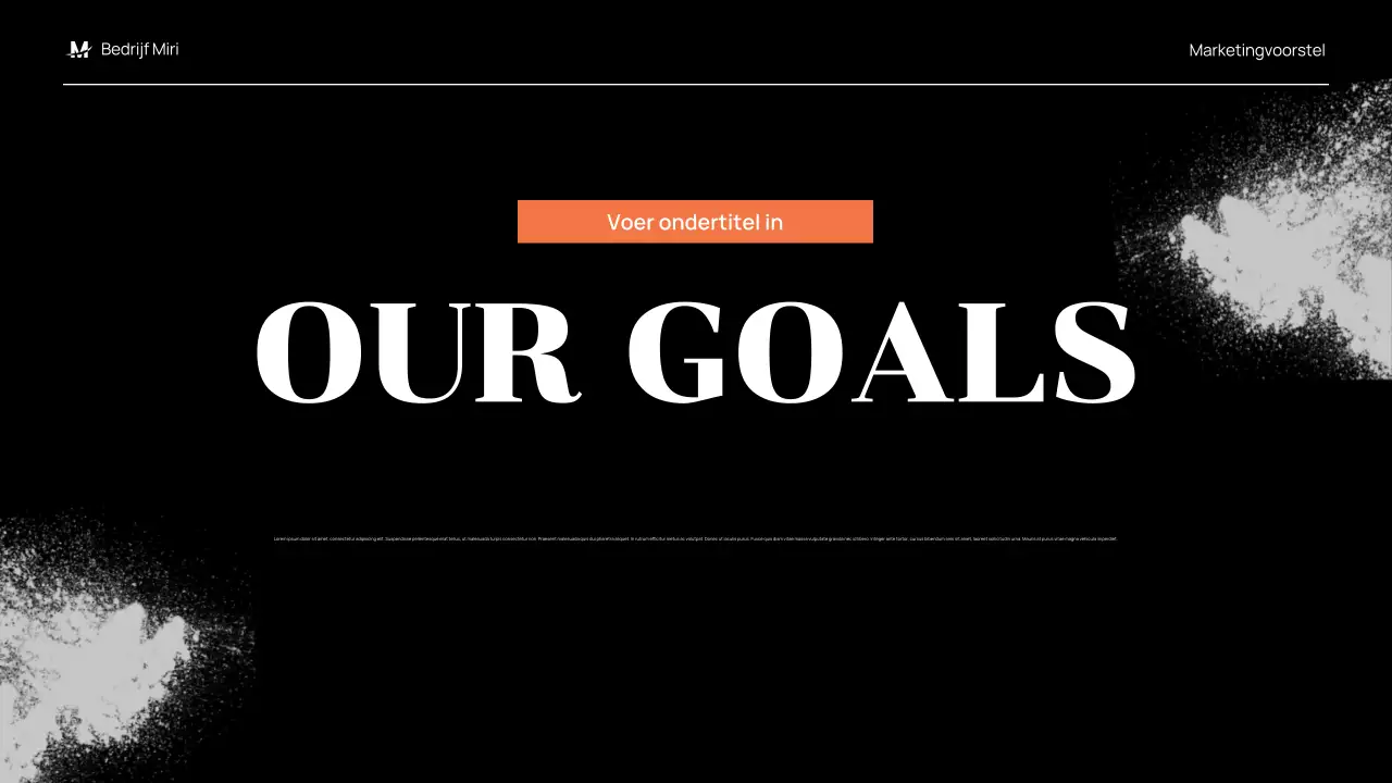 zwart modern marketingvoorstel