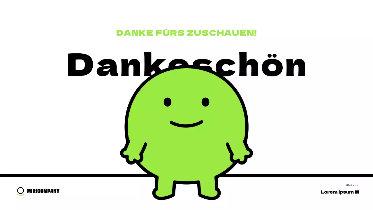 Niedliche Figuren in Chartreuse und ein klares Layout