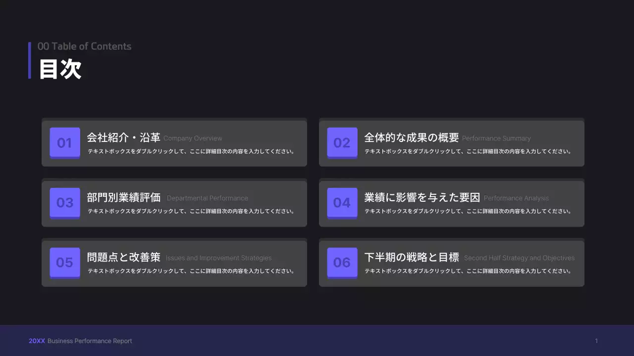 黒 モダン ビジネス 報告書 プレゼンテーション