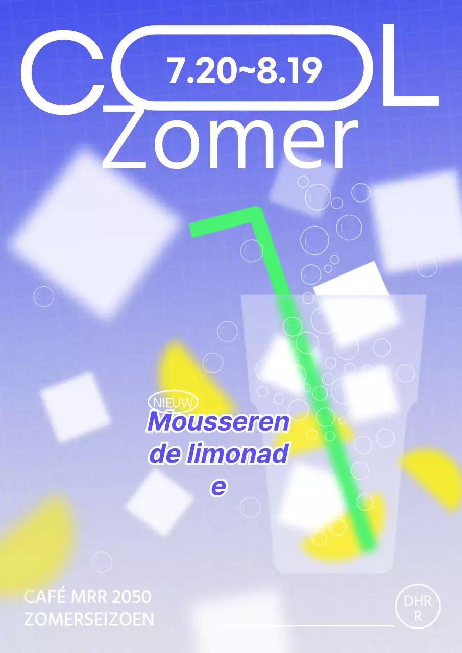 Glamourisme zomerdrankje in blauw