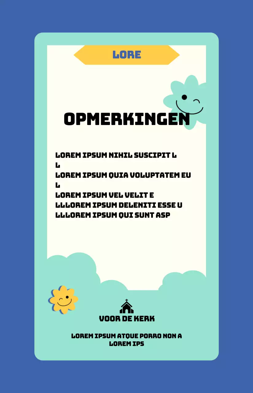 Leuke en vrolijk geïllustreerde zomerbijbelschool in koel blauw