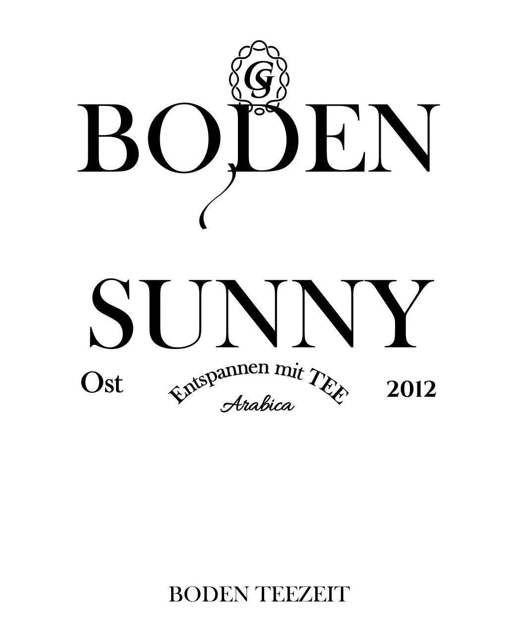 Luxuriös geschwungene Teebeutel