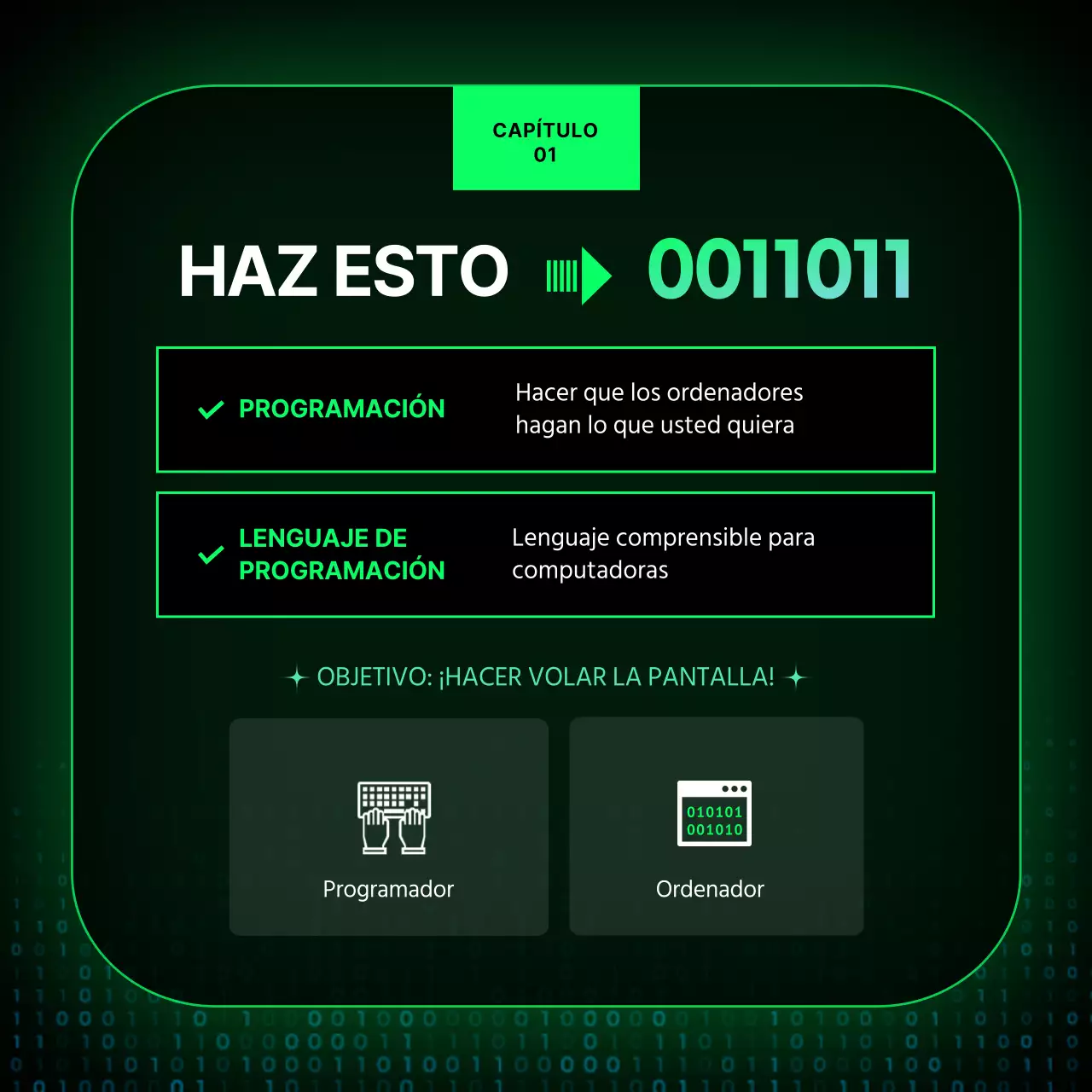 Diseño de tarjeta de noticias del Día del Programador con un concepto de letrero de neón negro