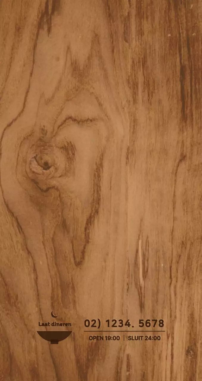 Het promoten en informeren van een emotioneel en eenvoudig houten conceptrestaurant